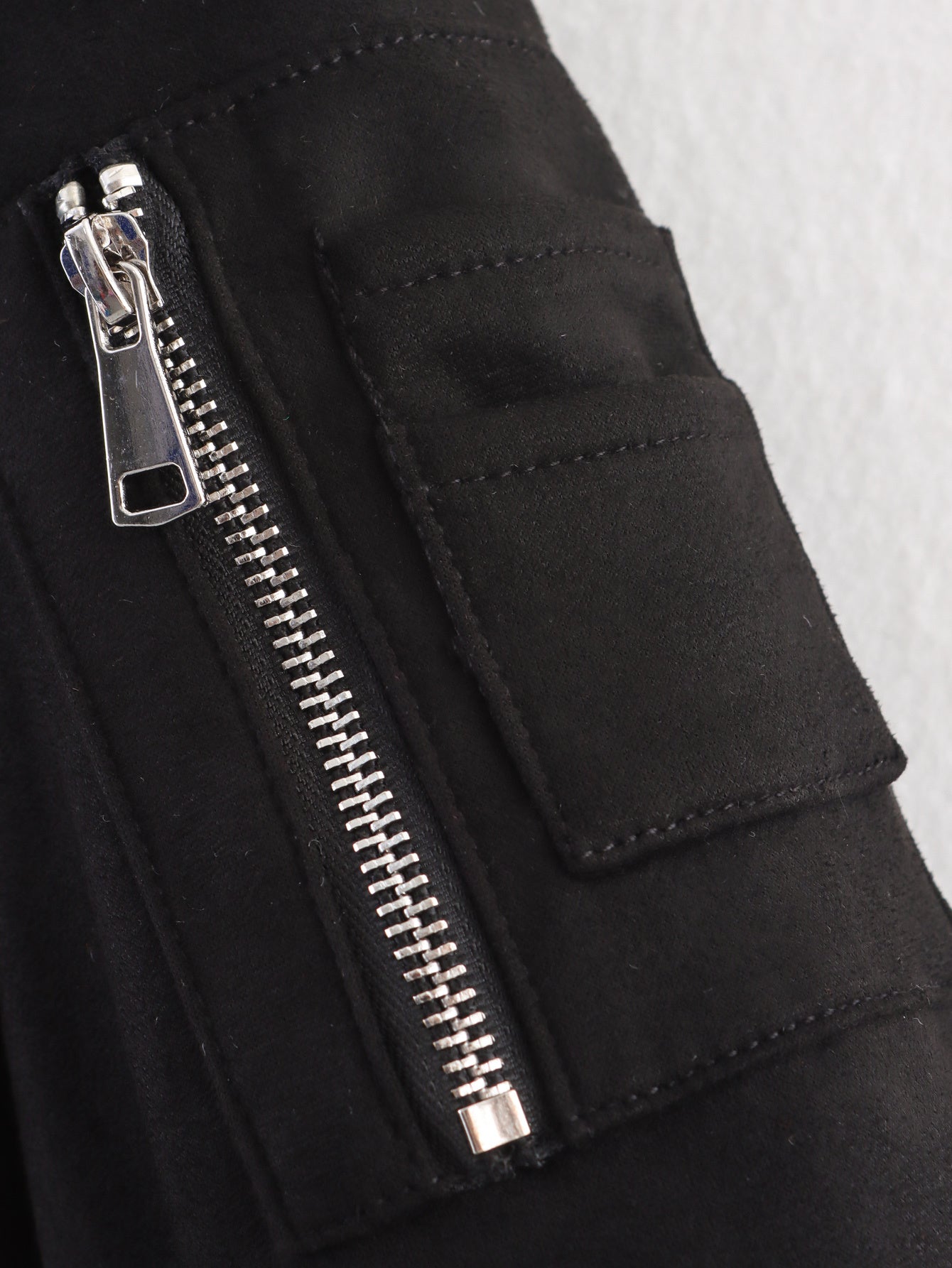 Women's new fashion short suede texture flight jacket Coat