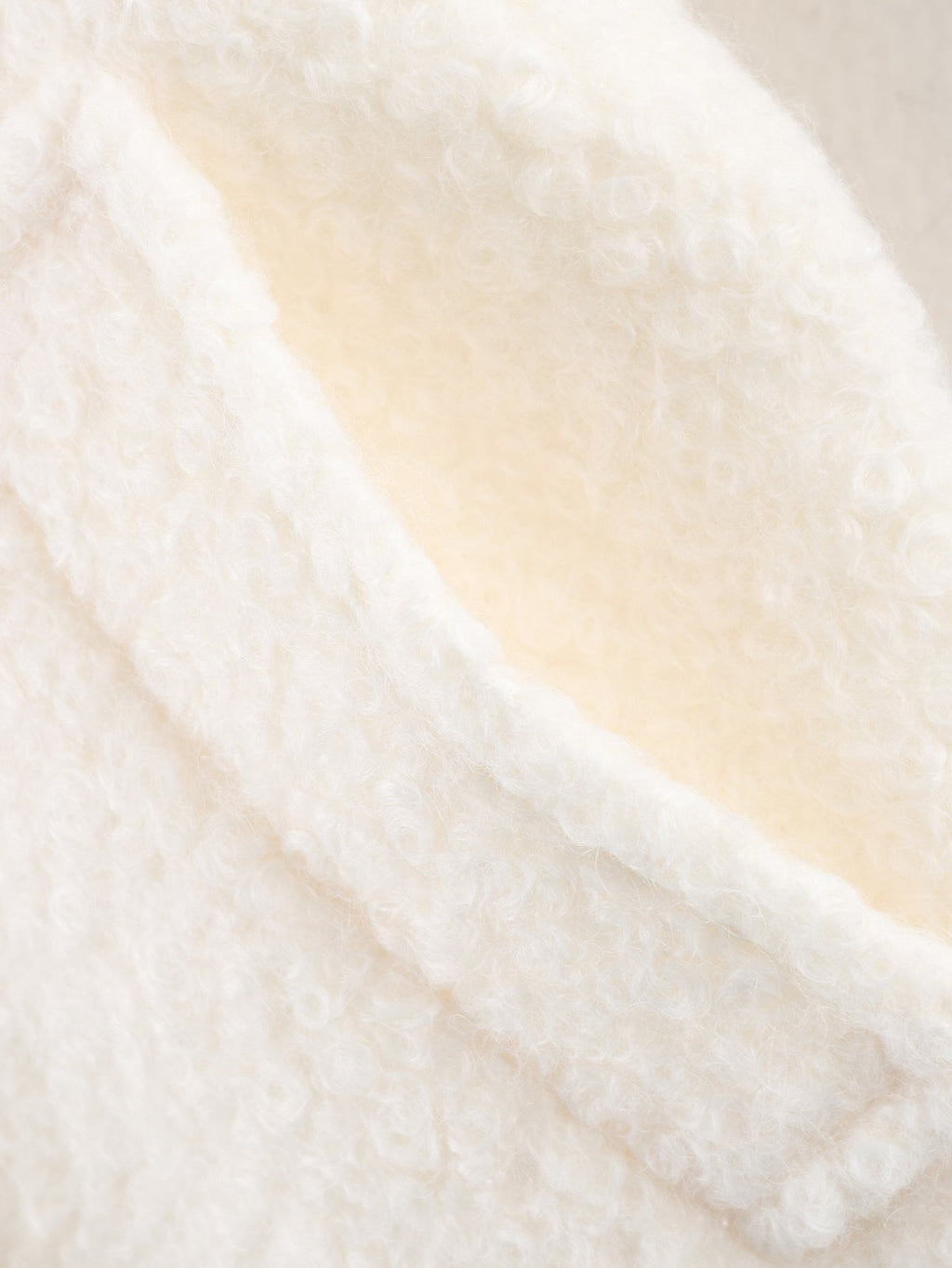 Women's loose double breasted looped fleece Coat